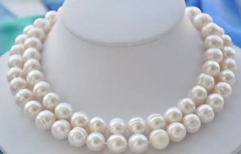 

fine jewelry 8-9 MM NATURAL WHITE SOUTH SEA BAROQUE PEARL NECKLACE 34"