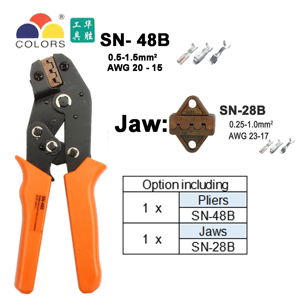 Pinza terminale di piegatura SN-48B 0.5-1.5mm m² pince a sertir ferrule wire crimp hand tool alicate crimpador Multi SN-28B