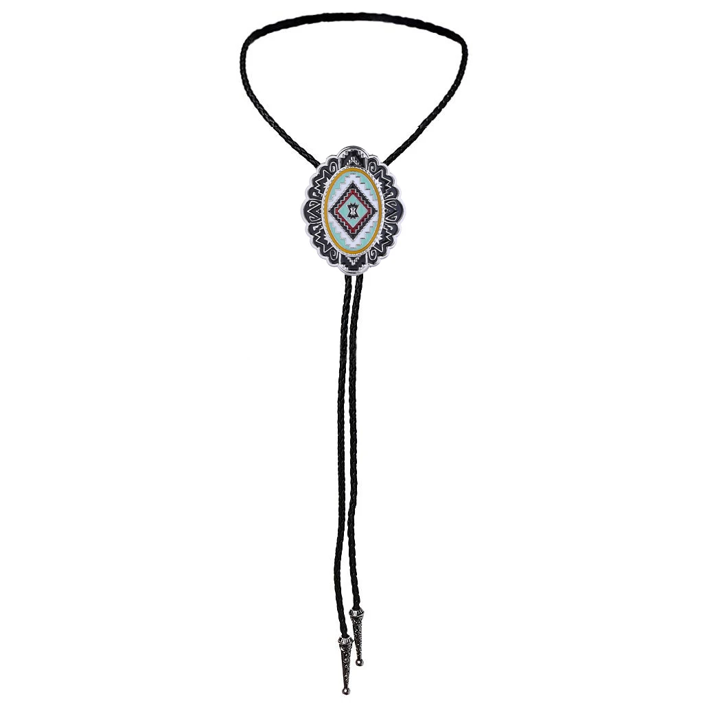 Natural Stone Scorpion Bolo Tie for Man Indian Cowboy Western Cowgirl Leather Rope Zinc Alloy Necktie