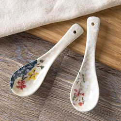 1pc Japanese-style Ceramic Spoon Children's Rice  Kitchen Tableware Stir  Soup  Japanese