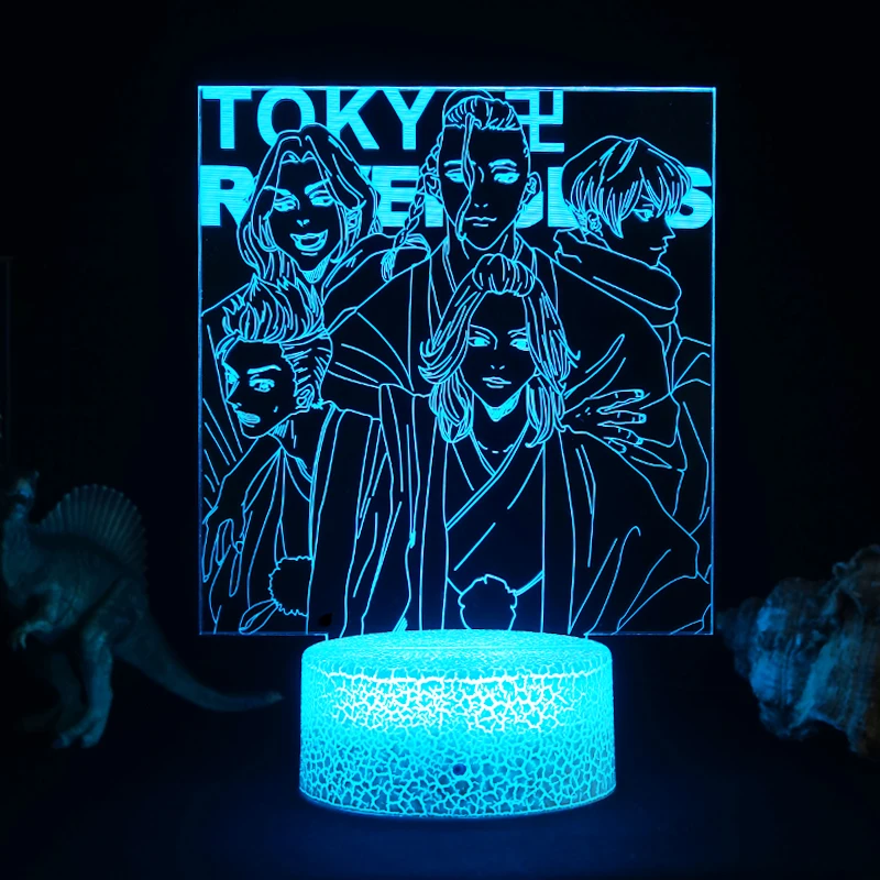 LED Lamp Tokyo Revengers Mikey Night Light For Child Bedroom Decor Birthday Gift Room Table Anime Tokyo Revengers 3d Light