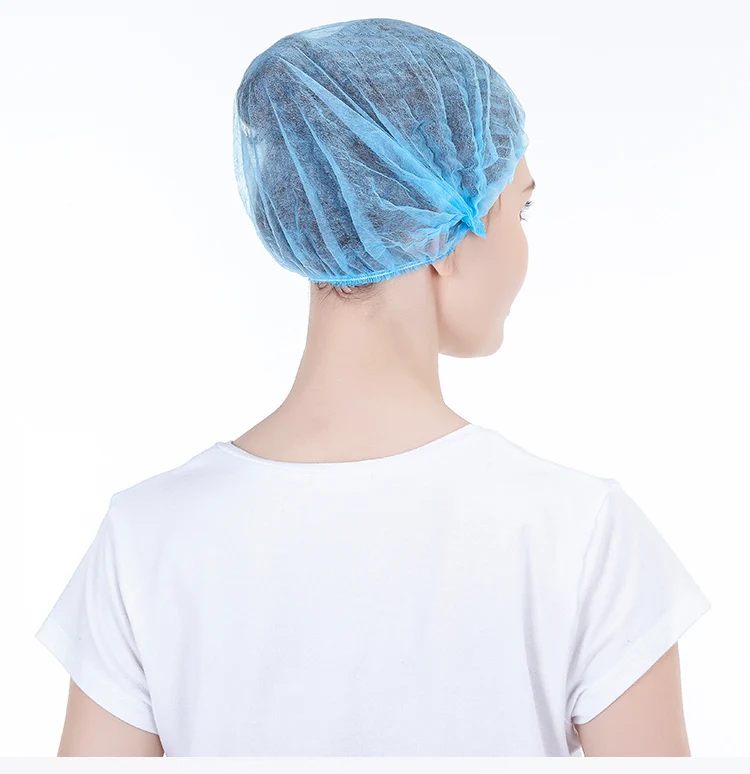 hot sale non-woven disposable round clip cap bouffant surgical cap