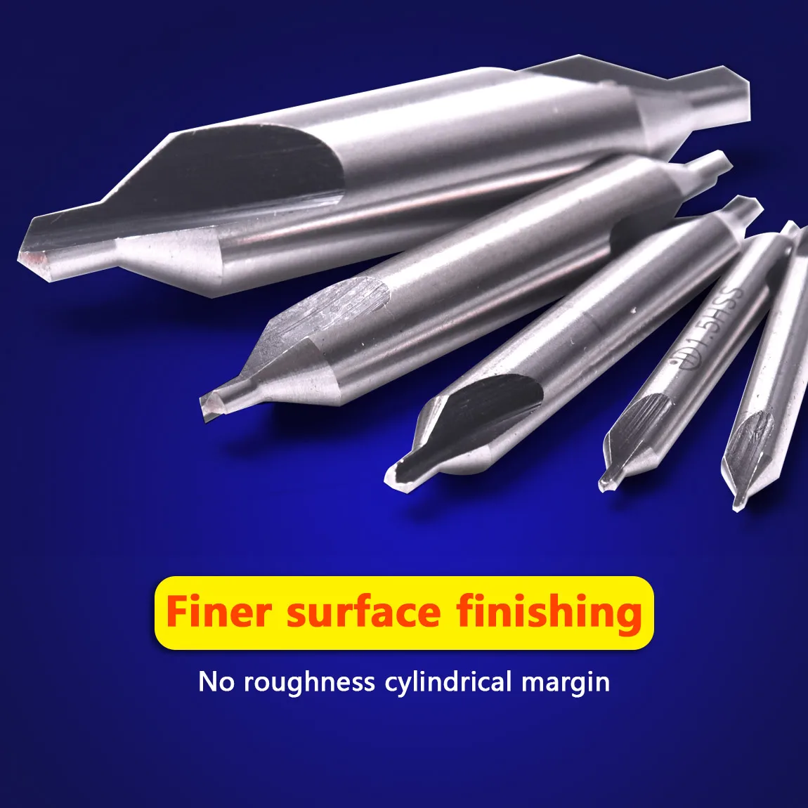 5Pcs Standard 60 Grad HSS Combined-Center Bohrer 1/1.5/2.5/3.15/5mm Senker Bohrer Mit Doppel Ende Härte HRC65