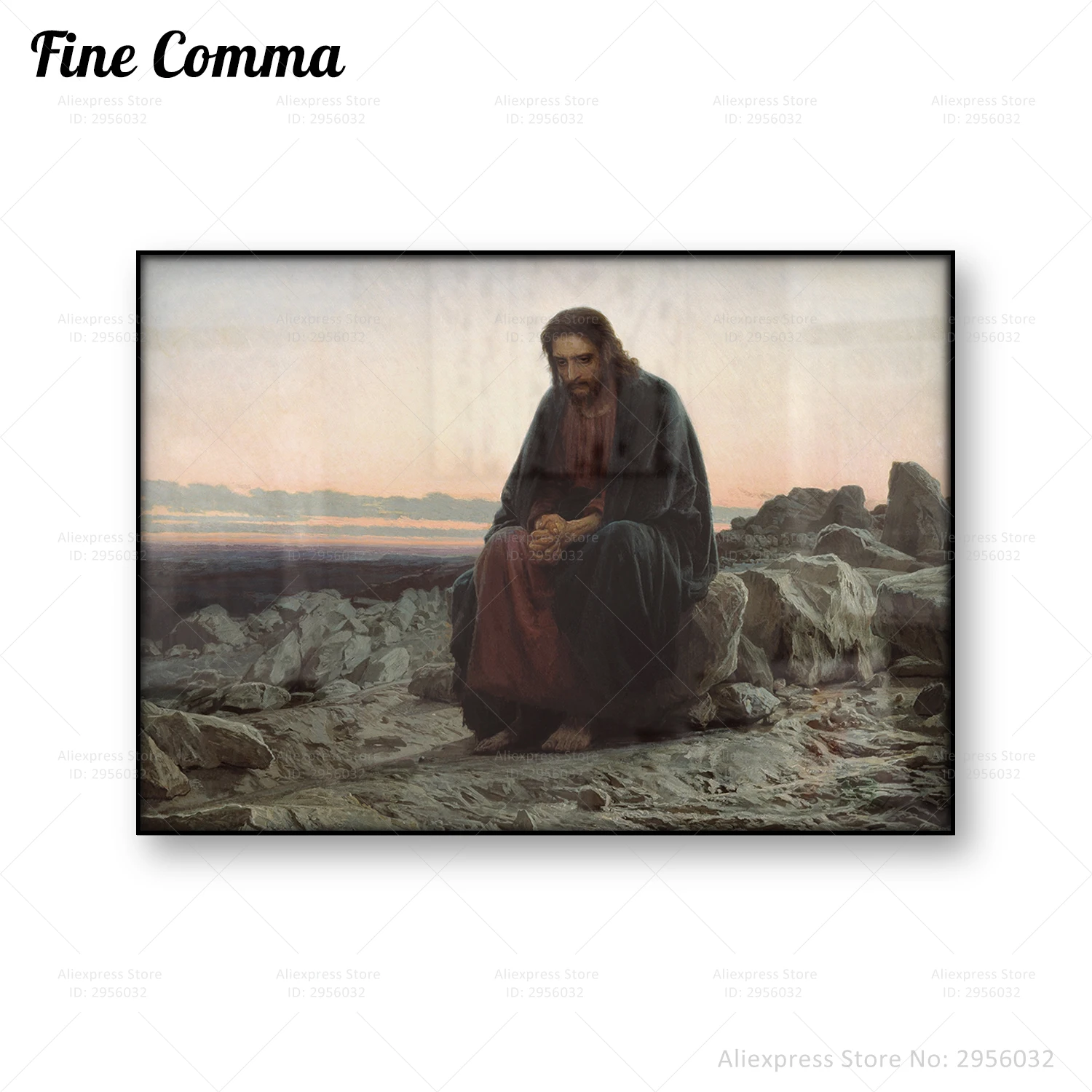 المسيح في البرية إيفان Kramskoy خمر المشارك العتيقة النفط اللوحة نسخة قماش طباعة يسوع الدينية جدار ديكور فني للمنزل