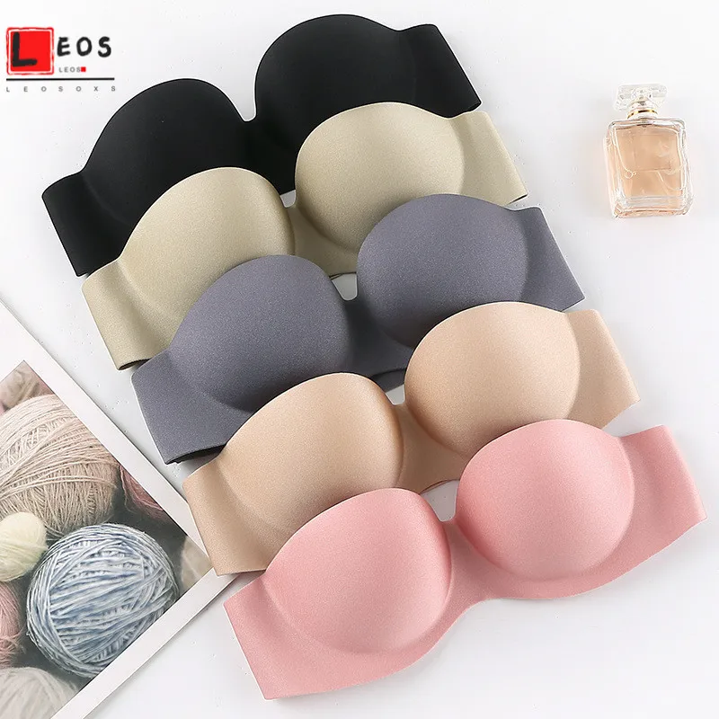 

Sexy Strapless Invisible Bras Push Up Gather Underwear for Women Wedding Brassiere Solid Color Non-slip Sexy Lingerie 2020 New