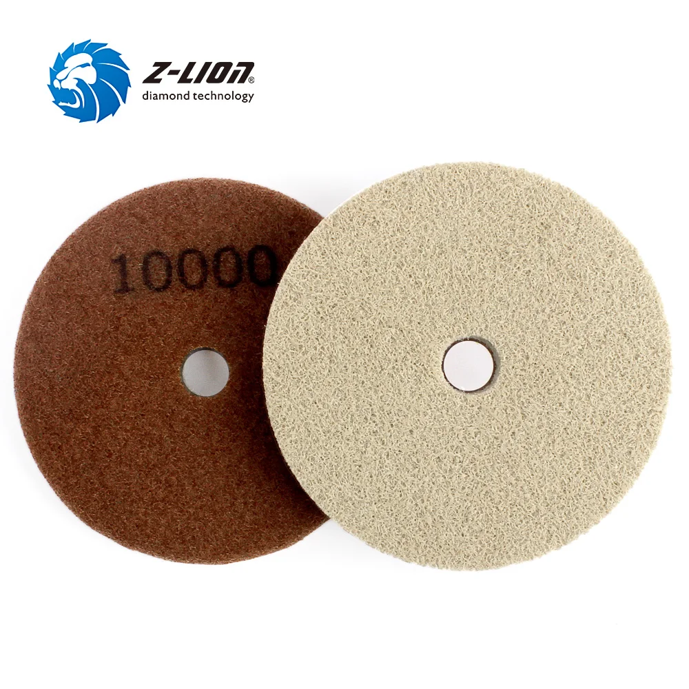 

Z-LION 2PCS 5" Sponge Diamond Polishing Pad Wet Use Sanding Disc Concrete Granite Marble Cleaning Buffing Wheel Grit 300-10000