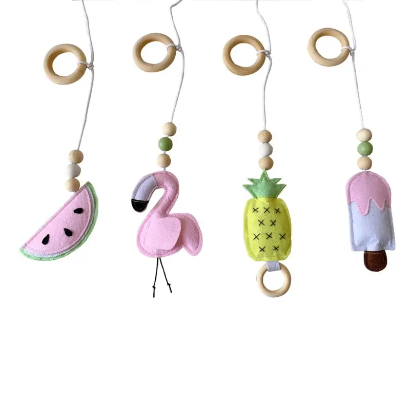 4Pcs Solid Fitness Rack Pendant Baby Gym Toy Hanging Ornaments Room Decor non-toxic and tasteless hanging accessories