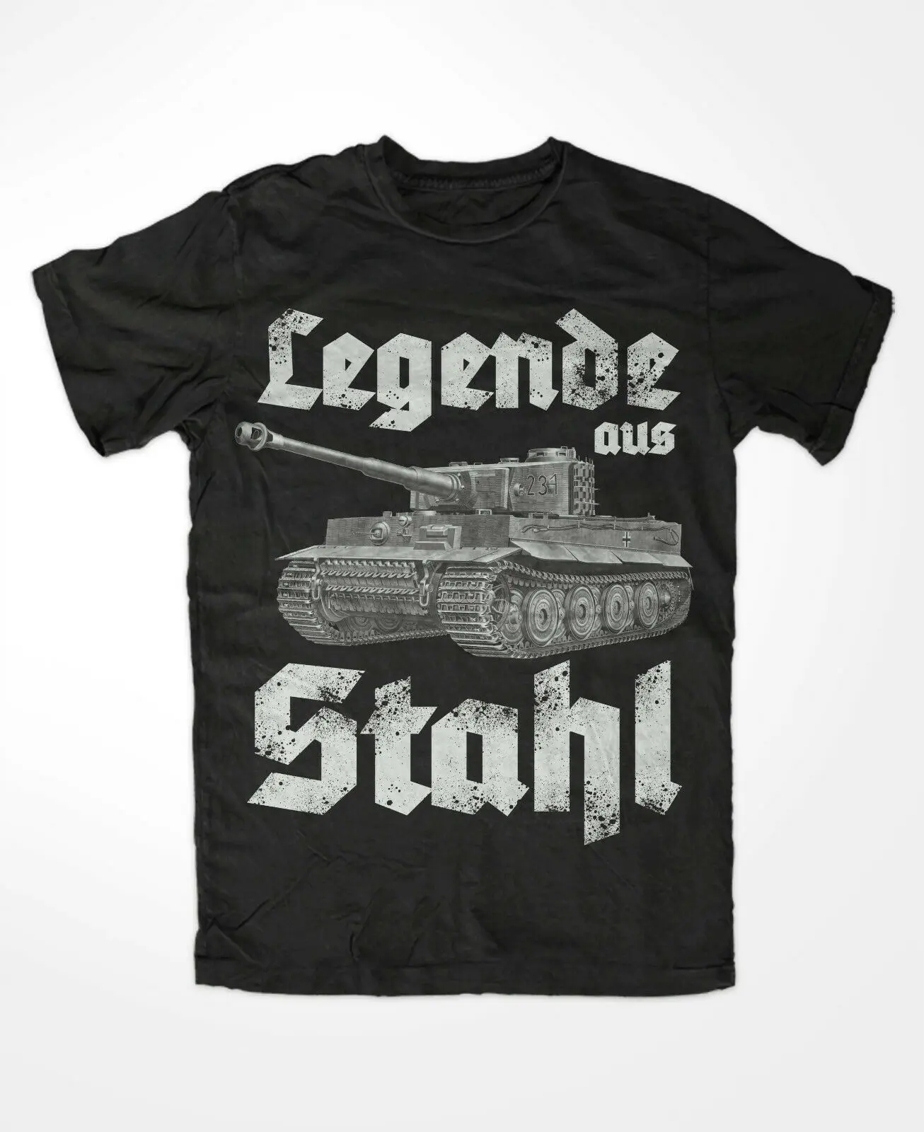 Tiger PANZER Legend of Steel T-Shirt Tank Force King Tiger BW 100% Cotton Men T Shirt