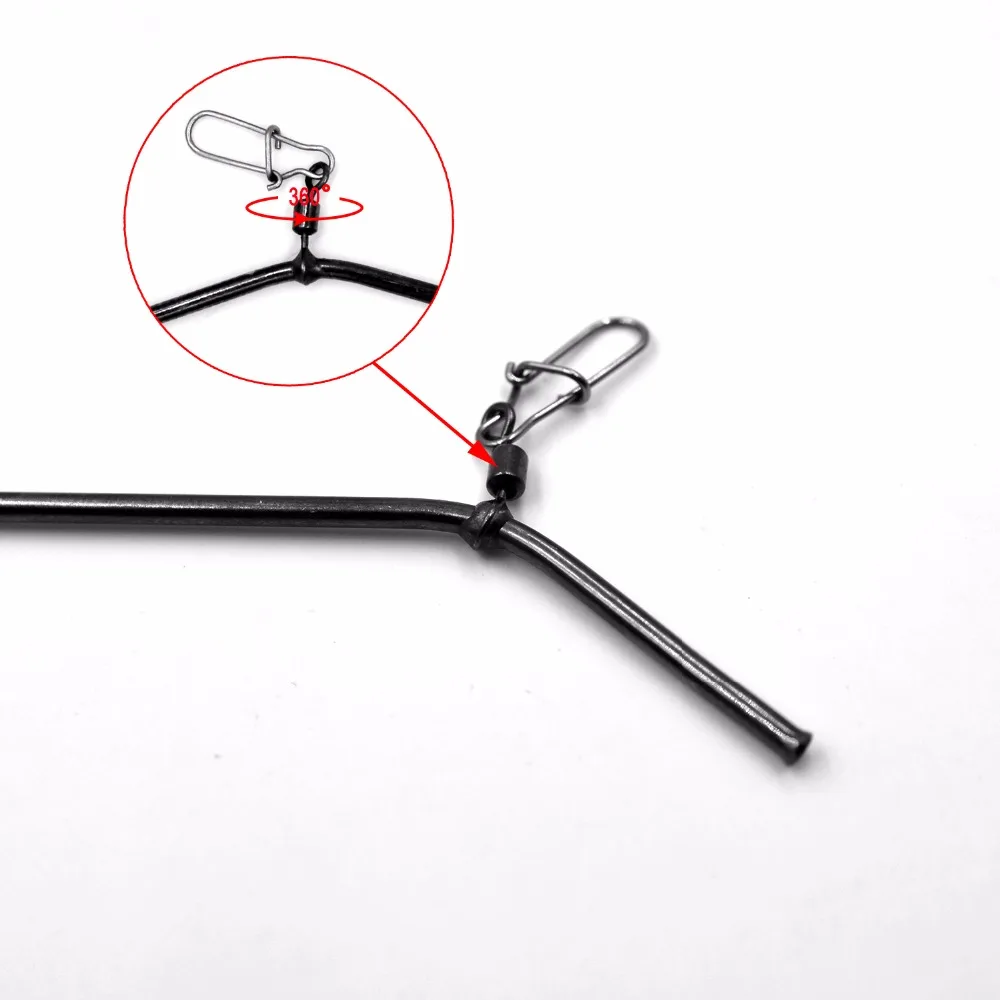 MNFT 6 Pcs Anti Tangle Booms Strong Snap Small Style Brass Tube Bent Sea Fishing Tackle Fishing Accessory Size 5/7/9CM image 2