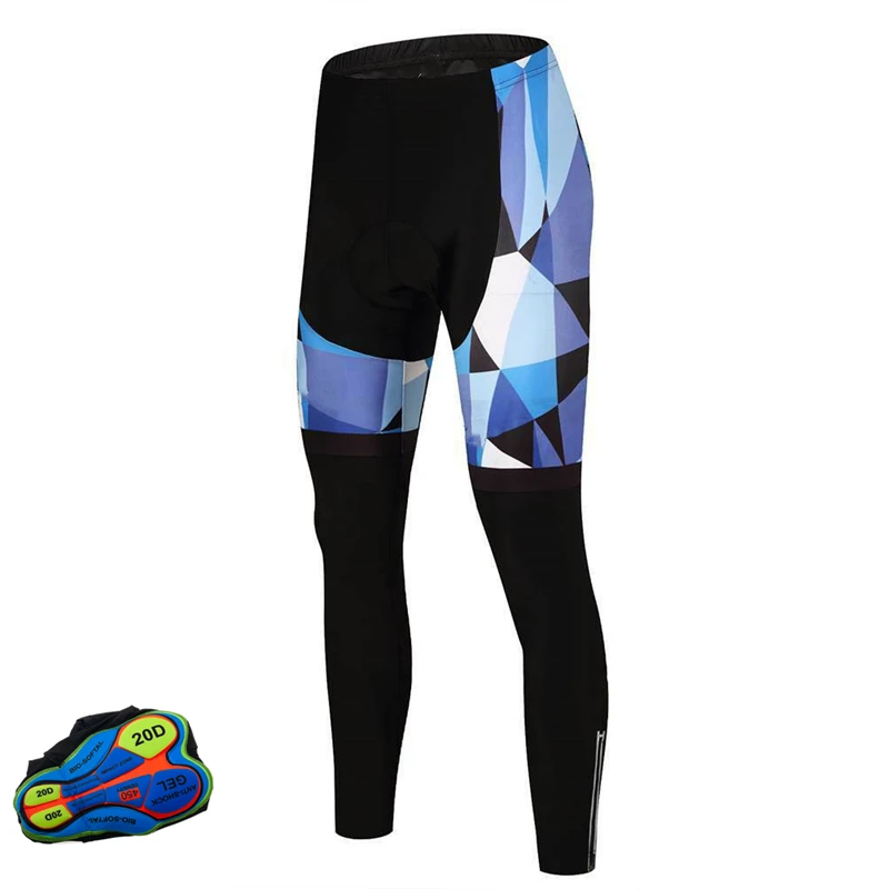 Professionally Triathlon Mountain Bike Breathable Gel Padded Tights Shockproof Bicycle Long Pants Cycling Bibs Trousers