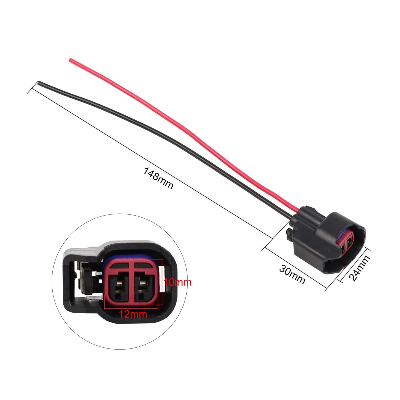Fuel Injector Harness Connector Pigtail Socket S824 S-824 1P1344 WPT-1051 PT2160 For Ford Dodge Ram Mercury Jeep Chevrolet