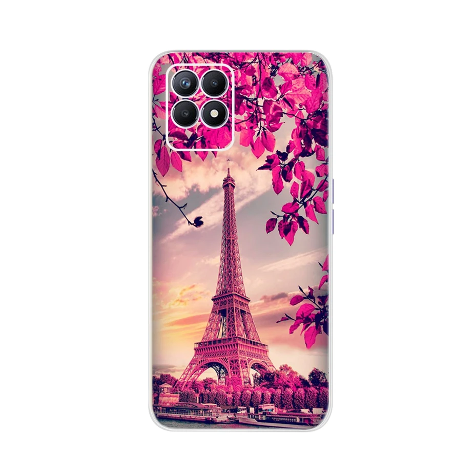 Dla przypadku Realme 8i RMX3151 słodki kociak motyl malowane okładka miękki futerał silikonowy dla Oppo Realme 8i Realme8i przypadku telefonu TPU