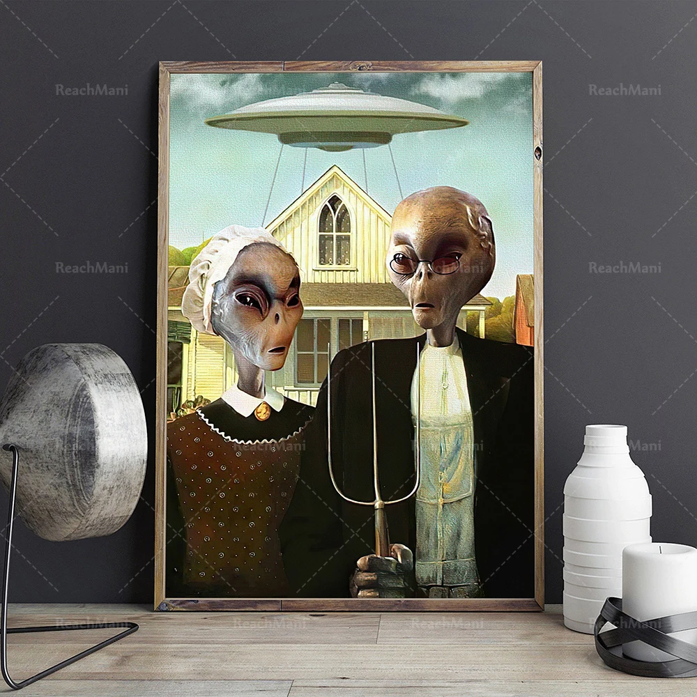 Art mural extraterrestre, art mural espace, art de l'affiche extraterrestre view 2