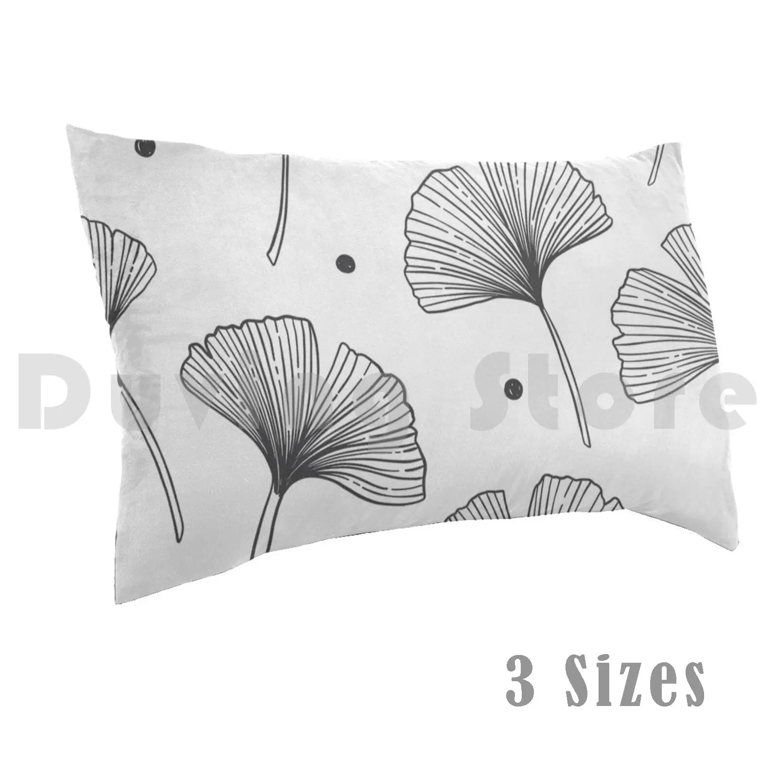 Black Ginkgos Pillow Case 20*30 Inch Ginkgo Leaves Nature Leaf Ginkgo Biloba Ginkgo Leaf Botanical Green Plants