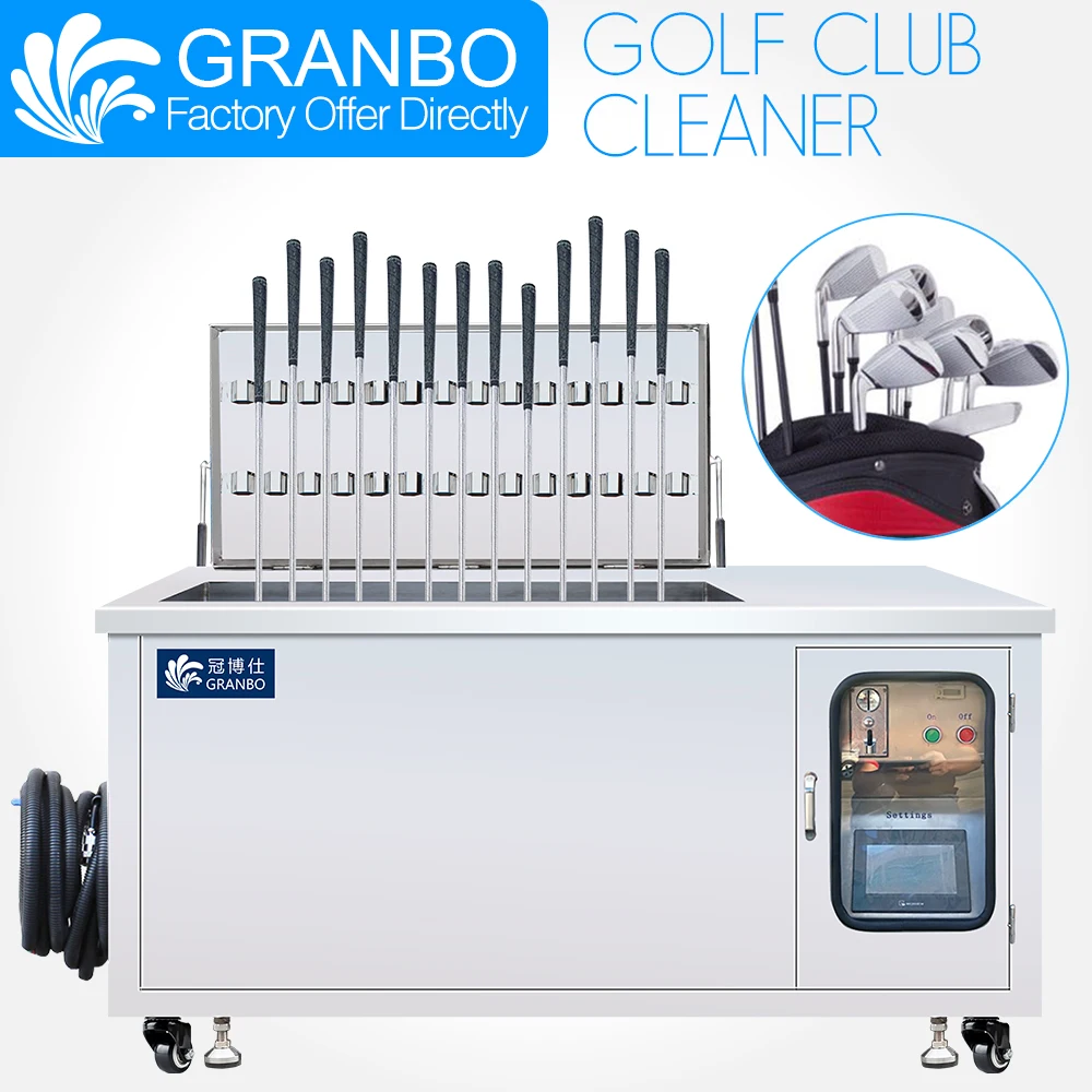 Ultrasonic Golf Clubs Cleaner 162L 2400W Golf Balls Cleaning Machine 28/40KHz Golf Wedge Iron Groove With Digital Heater Timer
