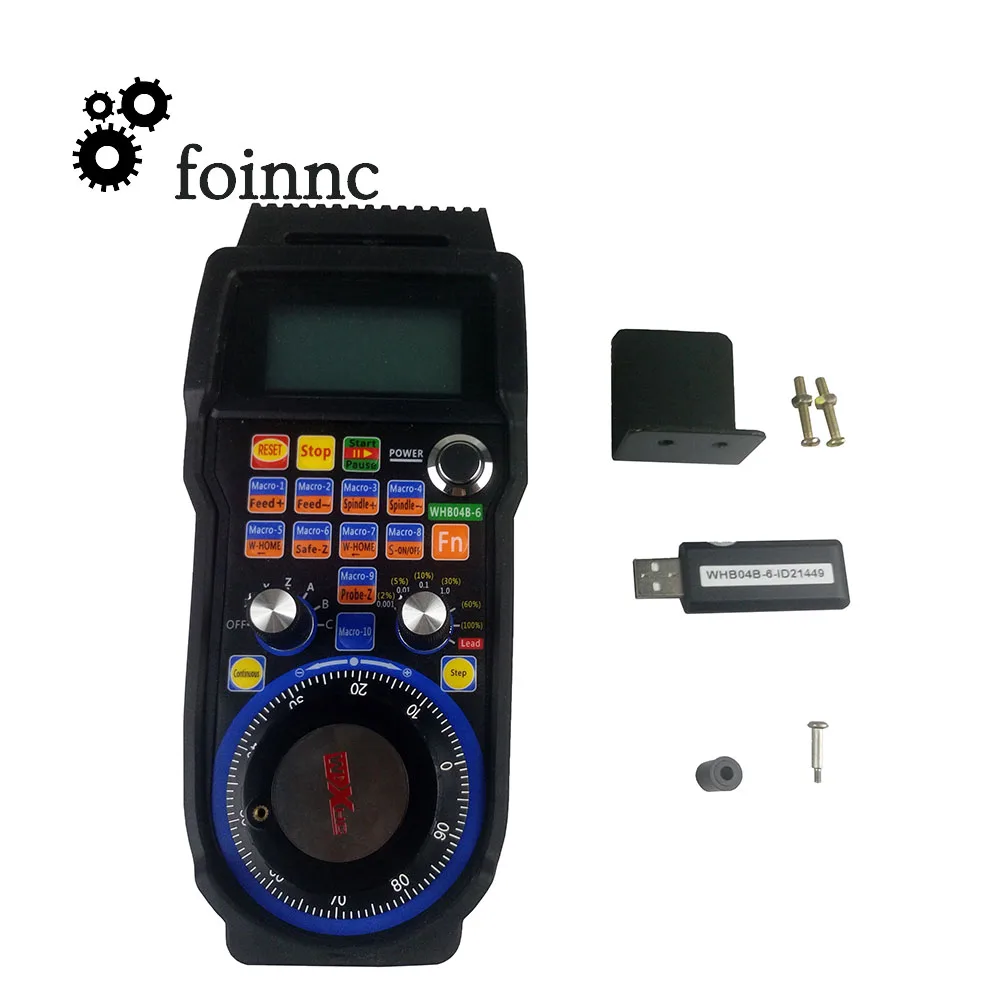 CNC Mach3 Controller 3/4 Axis Kit XHC 3/4-Axis Mach3 USB Motion Controller+4-axis wireless Mach3 MPG pendant handwheel WHB04B-4