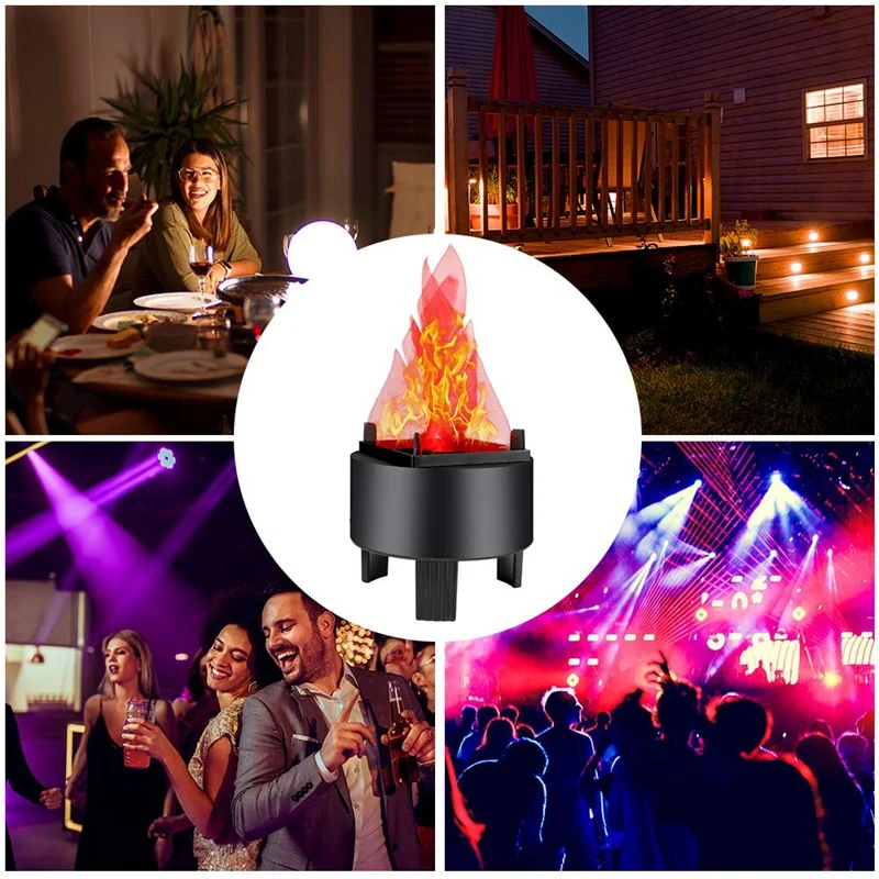 Imagem -06 - Led Fire Flame Effect Light Flicker Elétrico Artificial Lâmpada de Fogueira Decoração de Festa Bar Stage Home us Plug