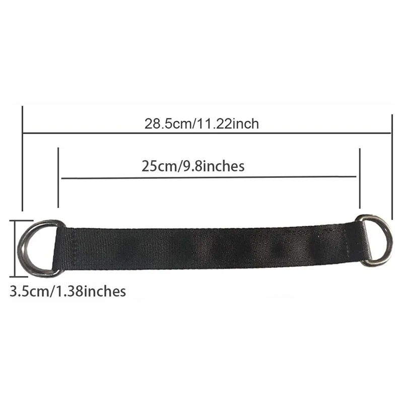 200KG Bearing Load Hanging Belt T-bar Strap Dumbbell Barbell Rope Handles Strap Tree Swing Strap Hook Ring Connecting Belt