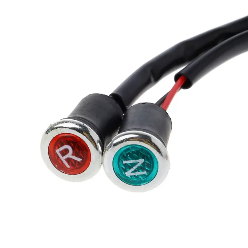 2Pcs DC 12V Neutral Reverse Motorcycle N/R Light Plastic Indicator ATV Light Gear For 50cc 110cc 125cc 150cc 200cc 250cc