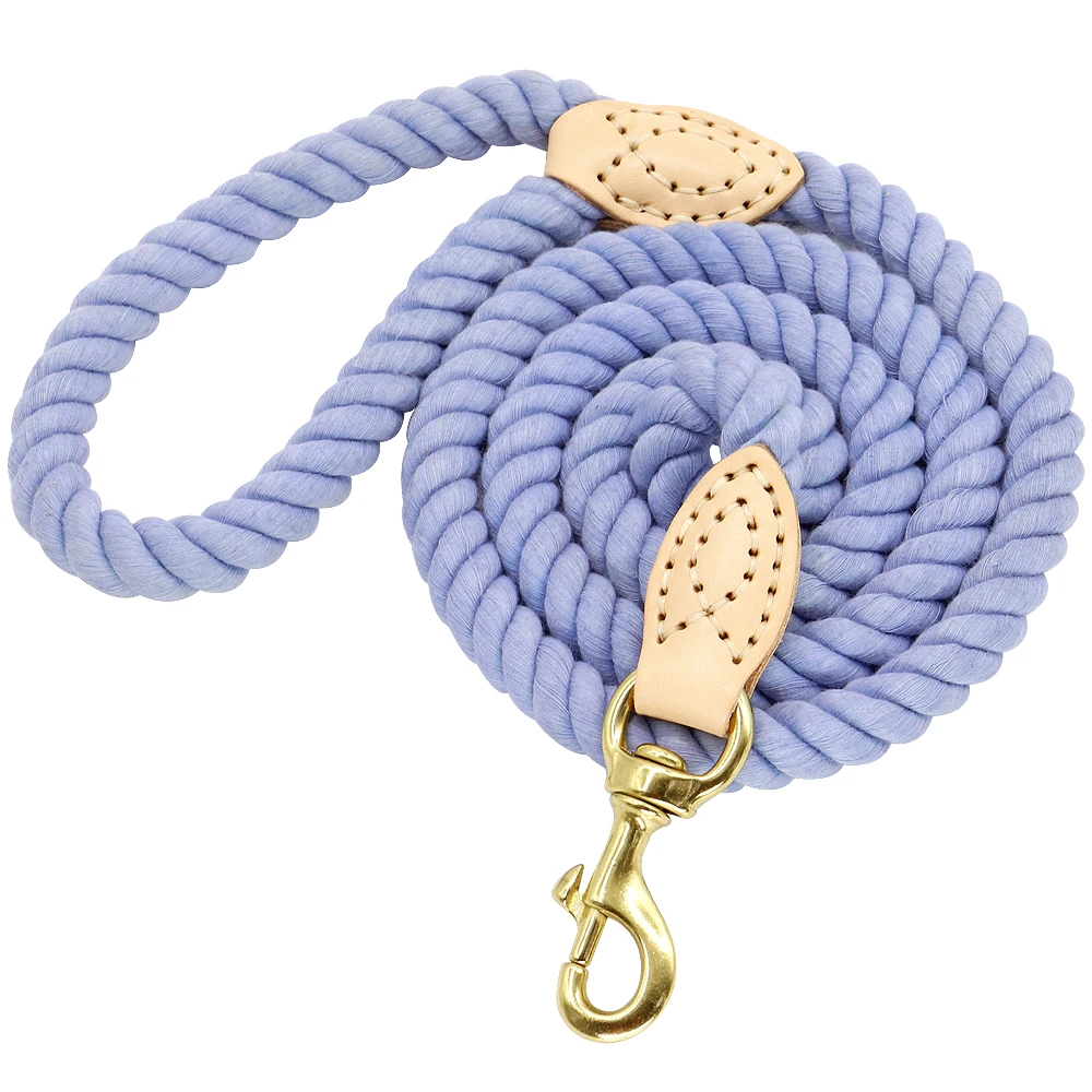 150cm Dog Leash Round Cotton Dogs Lead Rope Colorful Pet Long Leashes Belt Outdoor Dog Walking Training Leads Ropes