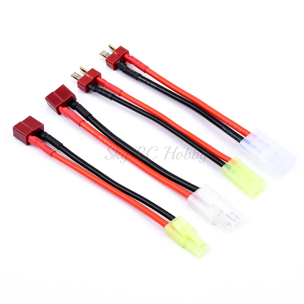 Deans T Plug Female / Male to Tamiya / Mini Tamiya Male Female Adapter Connector 14AWG 16AWG Wire For RC Parts