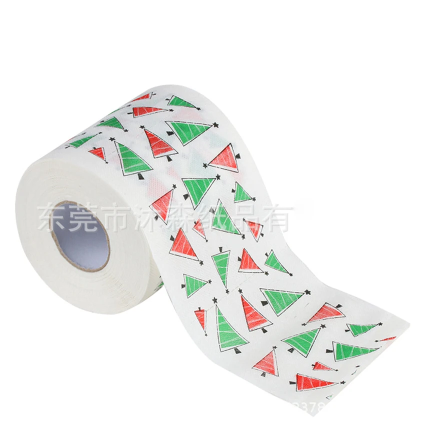 Christmas Tissue toilet paper roll cute creative printed paper Santa Claus Christmas tree roll paper soft 3 Ply