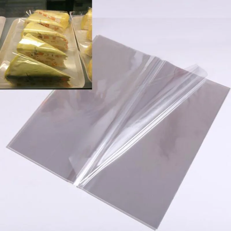 500pcs Bread Sandwiches Plastic Film Transparent Clear Cellophane Baking Packing Sheet Paper Food Wrapper