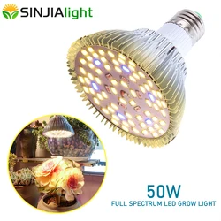 LED 성장 조명 풀 스펙트럼 식물 조명, 50W, 78 LED, 식물 램프, 따뜻한 성장 램프, LED 전구, 꽃 씨앗, 실내 성장 상자