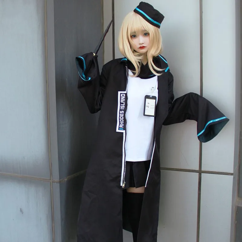 

Durin cos Arknights anime man woman cosplay High-quality fashion costume full set Top + Skirt + Jacket + Hat + Bib + Socks