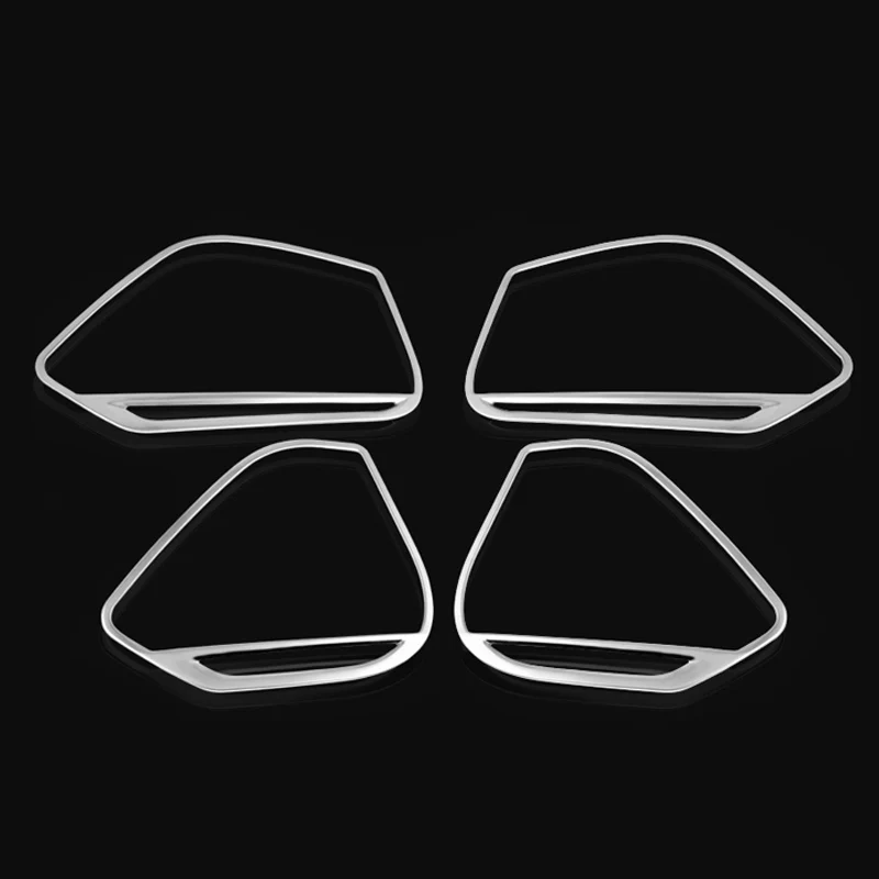 car accessories 4pcs Stainless Door Bottom Speaker Decorator Frame Cover Trim For Audi A5 2018 & A4 B9 2017-2018