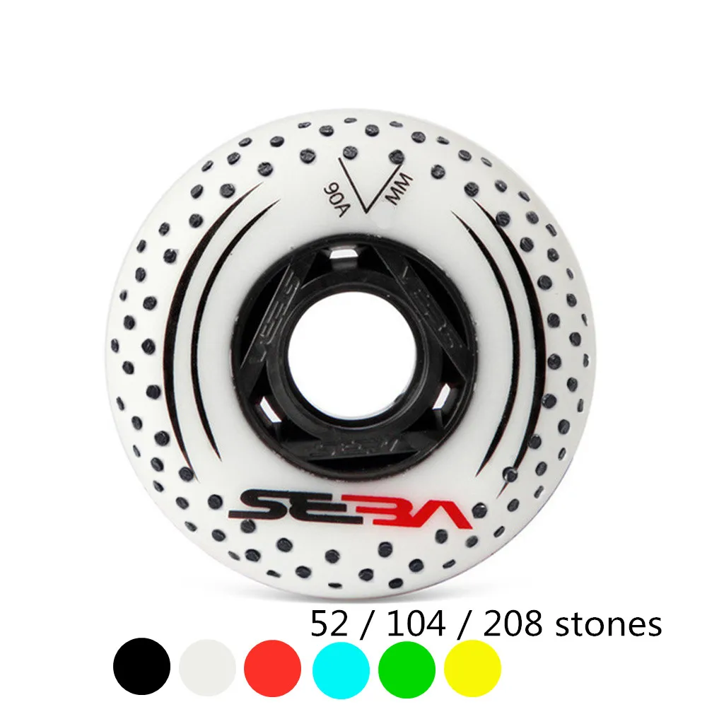 

Original SEBA 85A 90A Slalom Slide Flints Skating Wheel 52 104 208 Firestones Fire Stone Spark Inline Skates Wheel 76mm 80mm 8pc