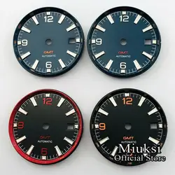 Miuksi 31mm luminous sterile watch dial fit ETA 2836/2824,Miyota 8205/8215/821A/82series,Mingzhu DG2813/3804 PT5000 movement