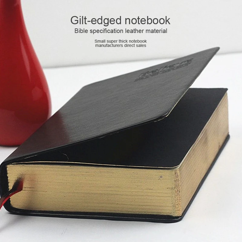 240sheets Bible Leather Notebook Vintage Gilt-edged Notepad  Small  Sketchbook Papelaria Mini Note Book