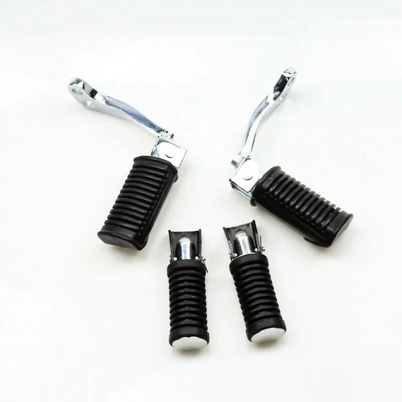 Black Off Road Front Rear Foot Pegs Pedals  Rest For Suzuki GN125 GN 125