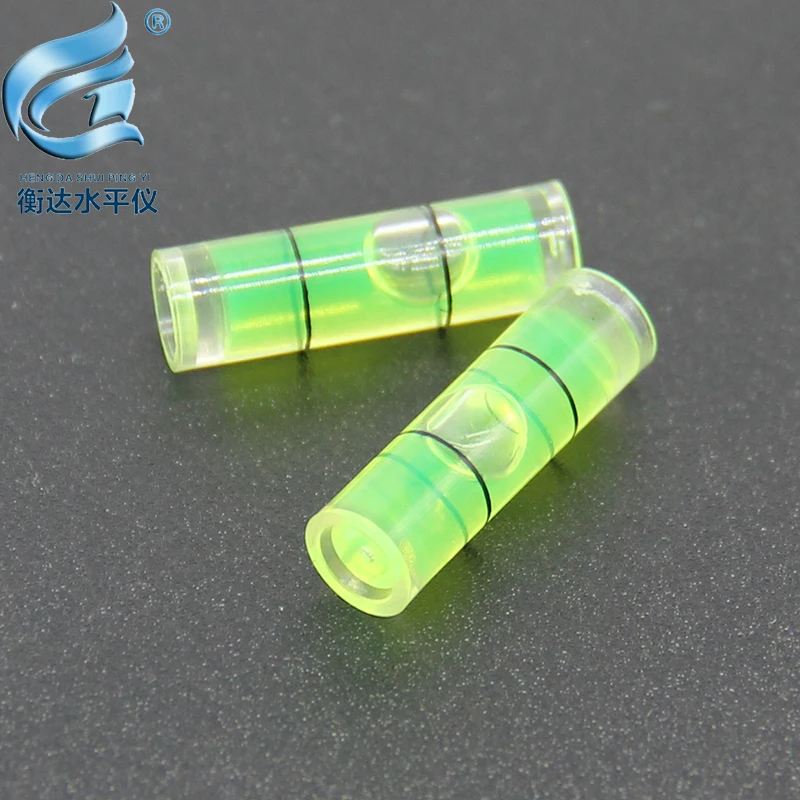 100pcs 6 * 20mm Acrylic Level Small High-precision Bubble Level Round Level Vial
