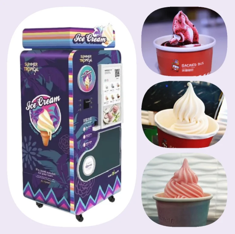 Commercial ice cream machine ice cream making & vending machine