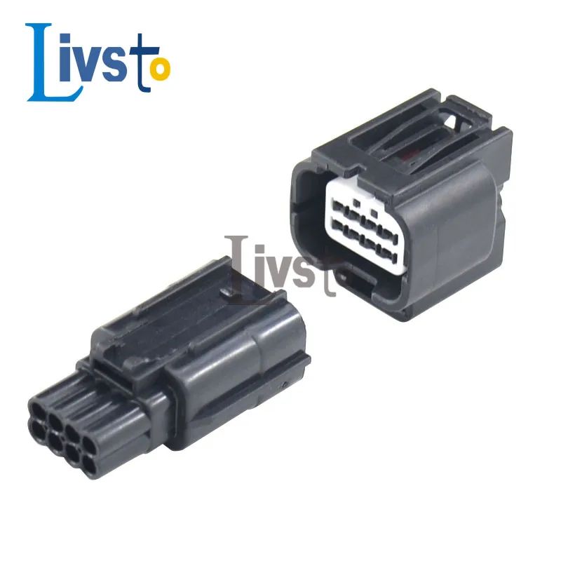 5/20 Set 8 Pin Auto Headlight Socket Plug Automotive Radar Waterproof Cable Connector for Honda 7283-2148-30 7282-2148-30