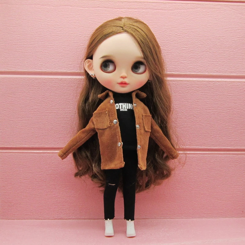 New Design Shirt and Black Trousers For Blyth Doll Clothes For 1/6 Doll Licca Azone OB24 DIY Accessories