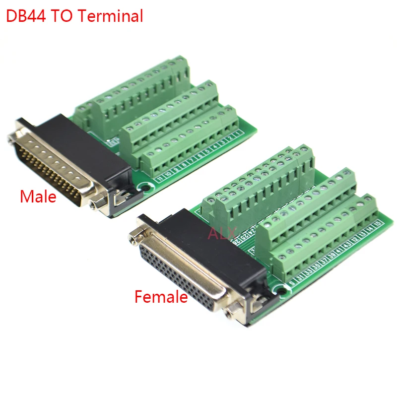 

1PCS DB44 44PIN 3 ROW Male Female connector to terminal adapter D-SUB converter 44 pin plug terminal board Signal Module