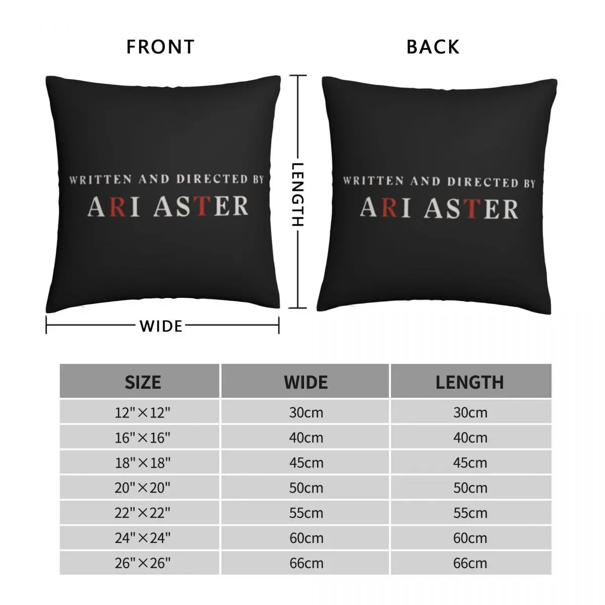 Ari Aster Director Square Pillowcase Polyester Linen Velvet Printed Zip Decor Throw Pillow Case Bed Cushion Cover 45x45