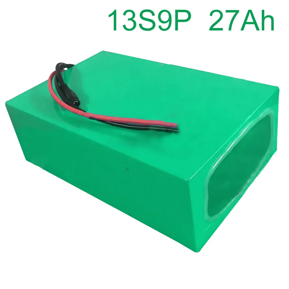 

48V 27Ah 13S9P 18650 Li-ion Battery Pack E-Bike Ebike electric bicycle 255*175*70mm Accept customization