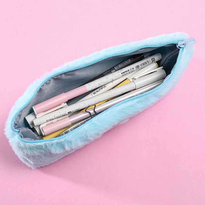 Kawaii Pencil Cases Stationery Pen Case Plush Estuche Escolar Bag Letter Trousse Scolaire Cute School Supplies Pencil Case