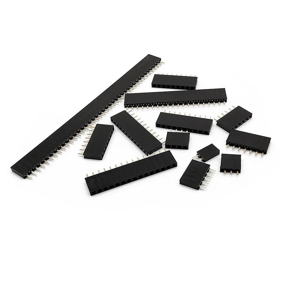 10Pcs 2.0mm Single Row Female 1x2/3/4/5/6/7/8/10/20/40 Pin Pin Header Connector 2mm Pitch Strip For Arduino PCB