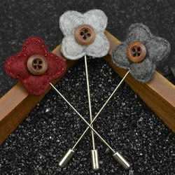 Exquisite Korean Style Brooch Anti-failure Fixed Clothes Butterfly Needle Four-leaf Clover Pin Men's Women's Jewelry Accessory