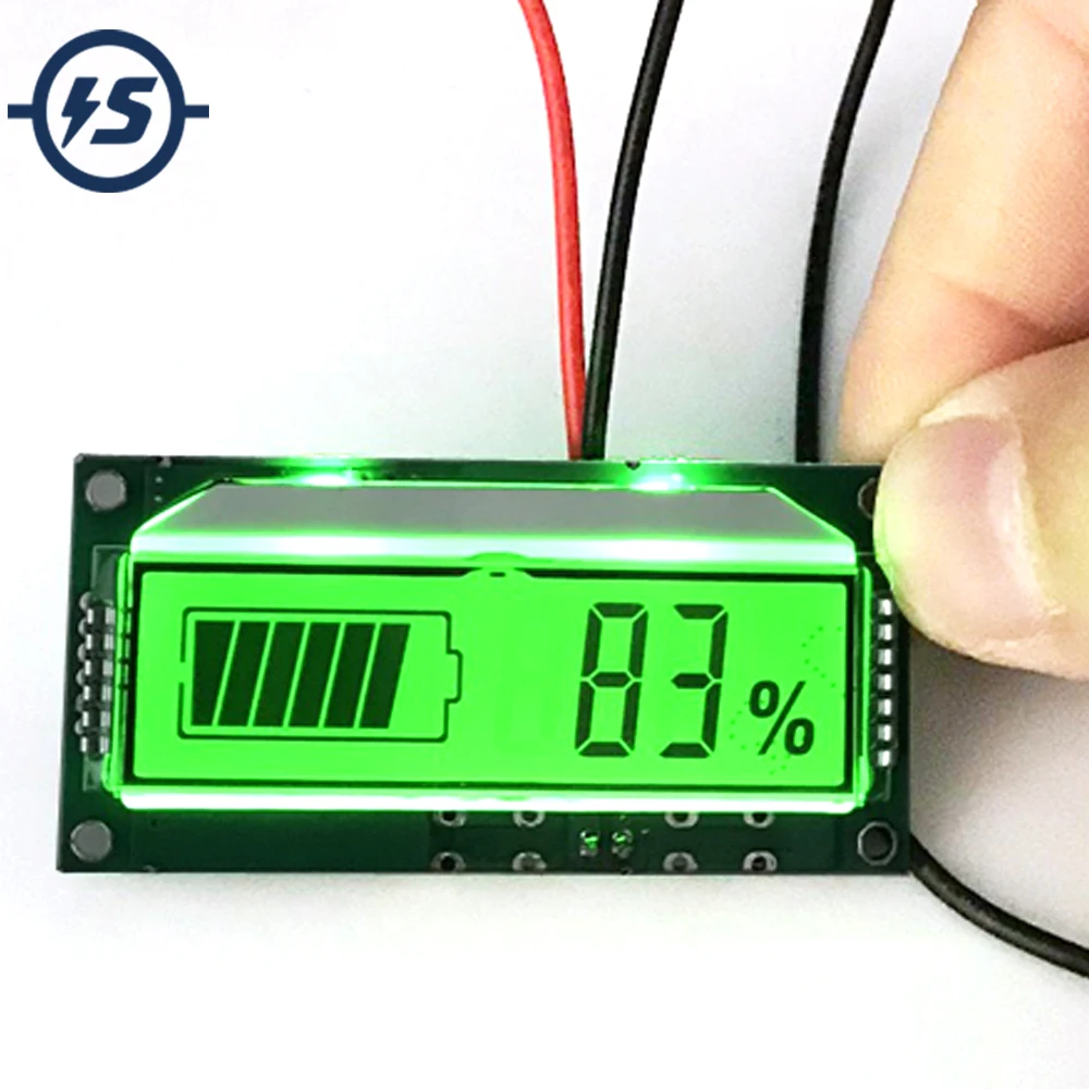 Battery Capacity Indicator Voltmeter Percentage Power Monitor For 12V-84V Lead Acid Battery 2S-28S