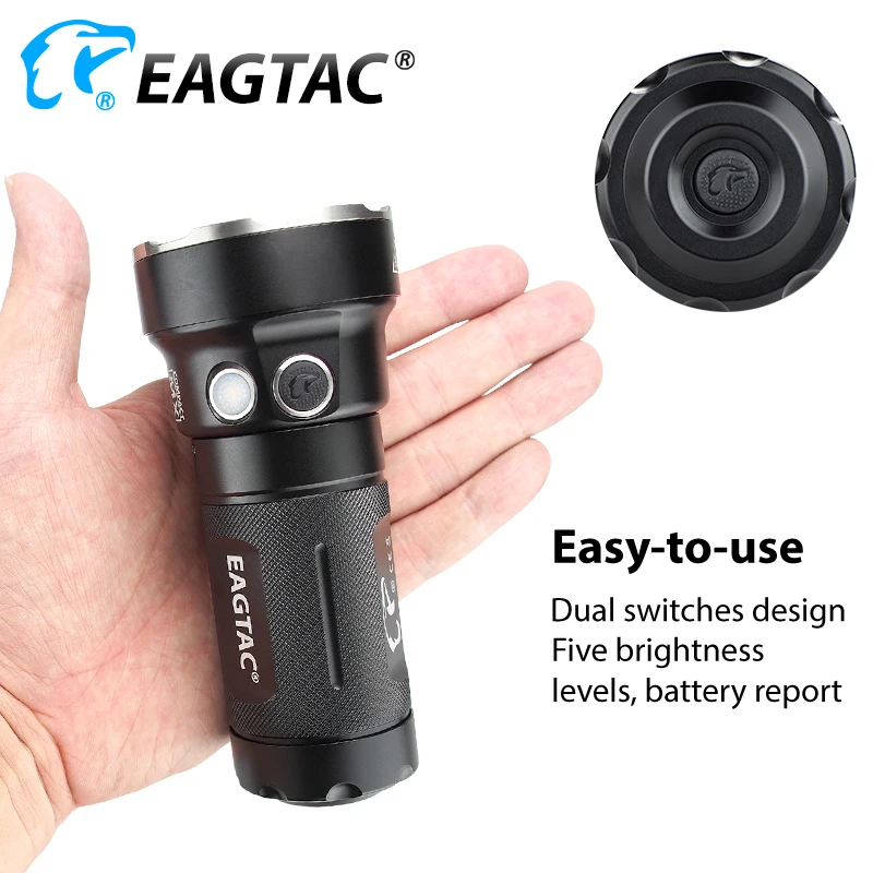 Imagem -05 - Eagtac Mx30l3-c Ultra Compacto Lanterna Led Xpg2 219c 3780 Lumens 3*18650 Cr123a Bateria