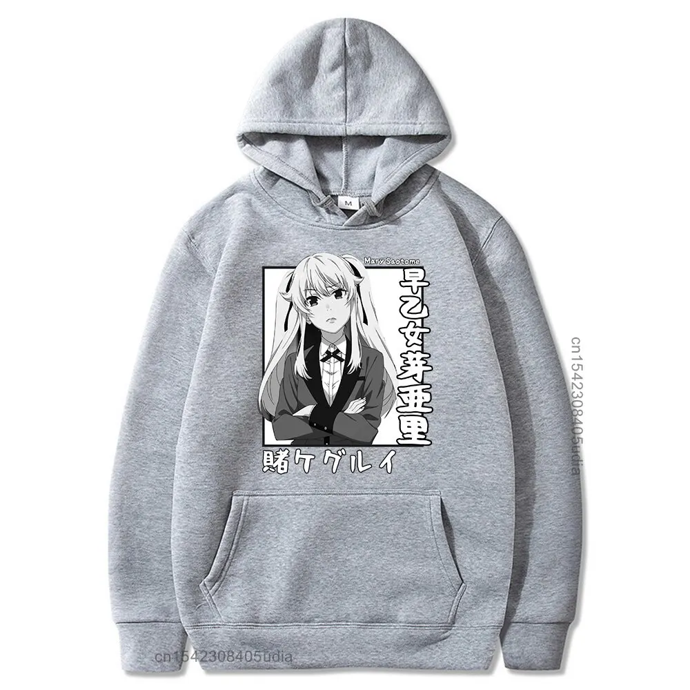 

Kakegurui Hoodie Men's Sweatshirt Anime Mary Saotome Printed Long Sleeve Streetswear Premium Cotton Hooded Pullover