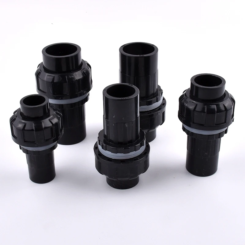 2~10Pcs 20/25/32/40/50mm PVC Pipe Union Connectors Fish Tank Drain Garden Irrigation Accessories Aquarium Inlet Outlet  Joints