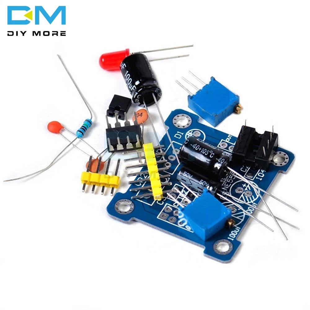 Adjustable NE555 Pulse Frequency Adjustable Module Duty Cycle Module Square Wave Signal Generator DIY Kit BOARD 5V-15V DC