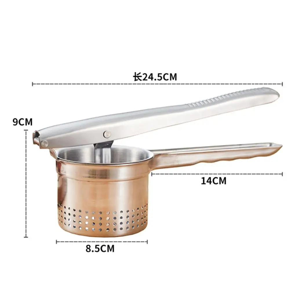 Vegetable Potato Masher Ricer Press Mashed Potatoes Stainless Steel Crushing Potatoes Puree Fruit Juicer Press Maker Tool